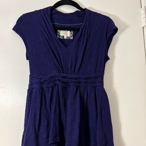 Anthropologie Deletta Ruched Waist Cap Sleeve Top – XS